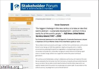 stakeholderforum.org