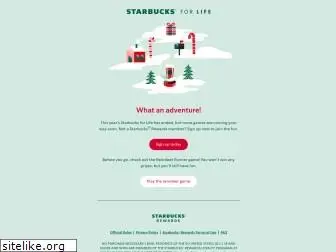 www.starbucksforlife.com