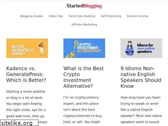 startedblogging.com