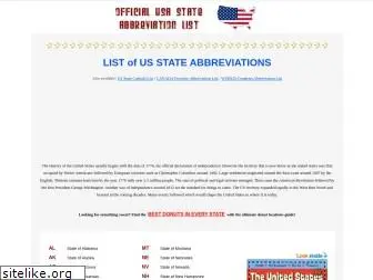 stateabbreviationlist.com