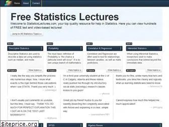 statisticslectures.com