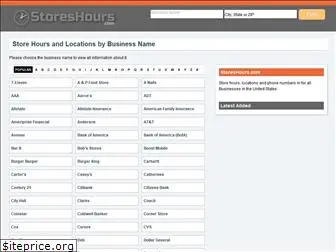 storeshours.com