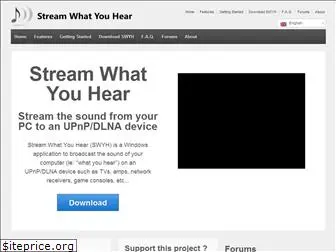 streamwhatyouhear.com