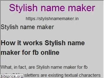 Create stylish name account on FB - Zorohelper