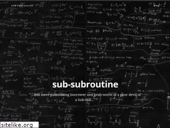 subsubroutine.com