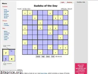 sudokuoftheday.co.uk
