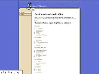 sujet-philo.com