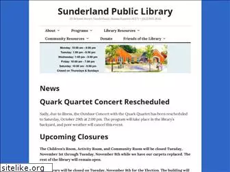 sunderlandpubliclibrary.org