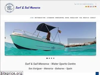 surfsailmenorca.com