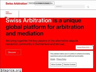 swissarbitration.org