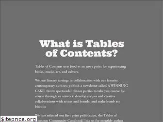 tablesofcontents.org