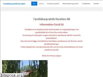www.tandlakarpraktikenkorallen.se