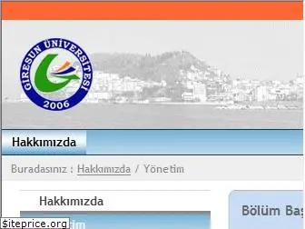 tdb.giresun.edu.tr - yönetim: giresun üniversitesi tıp fakültesi