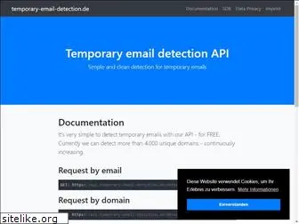 temporary-email-detection.de