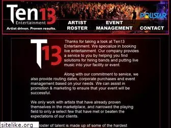ten13entertainment.com
