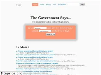 thegovernmentsays.com