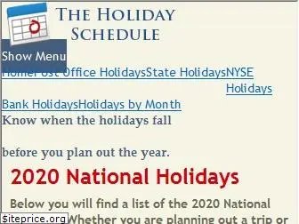 theholidayschedule.com