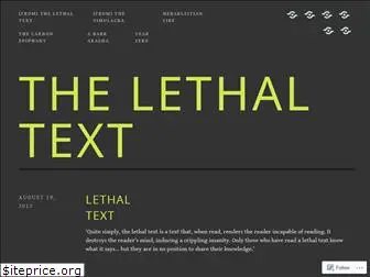 thelethaltext.me