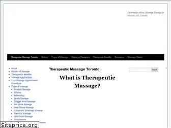 therapeuticmassagetoronto.com