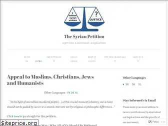 thesyrianpetition.org