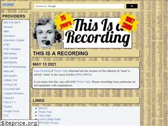 thisisarecording.com