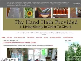 thyhandhathprovided.com