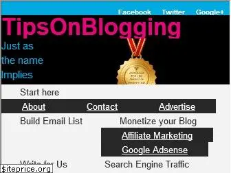 tipsonblogging.com