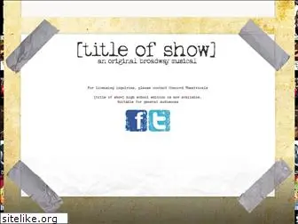 titleofshow.com