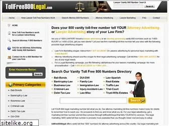 tollfree800legal.com