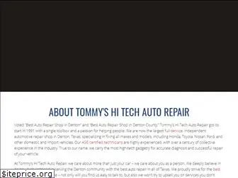 Auto tech tommys hi Tommy's High
