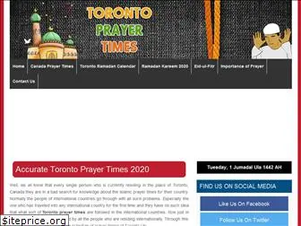 torontoprayertimes.com