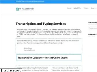 tptranscription.co.uk