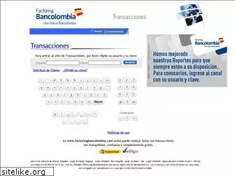 transaccionesfactoringbancolombia.com
