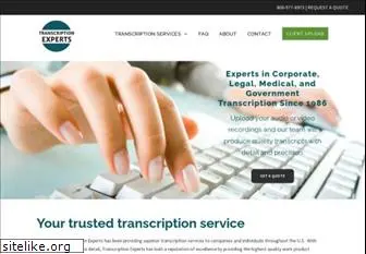 transcriptionexperts.com