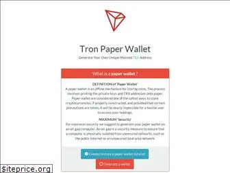 tronpaperwallet.org