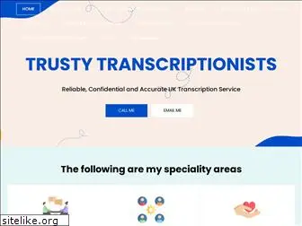 trustytranscriptionists.co.uk