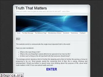 www.truth-that-matters.com