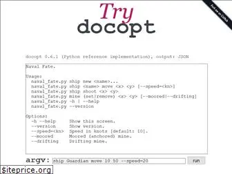 try.docopt.org