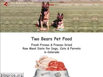 twobearsdogfood.com