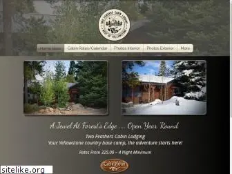 twofeatherscabinlodging.com