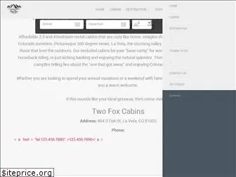 twofoxcabins.com