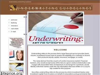 underwritingguidelines.com