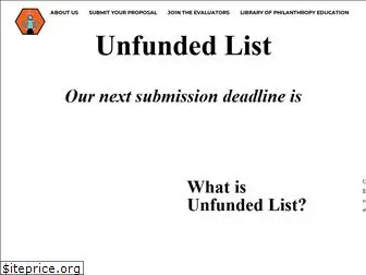 unfundedlist.com