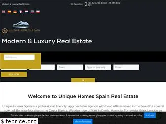 uniquehomesmoraira.com