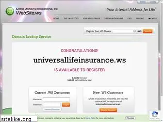 universallifeinsurance.ws