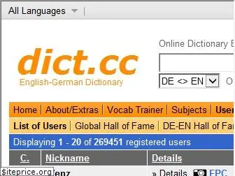 users.dict.cc