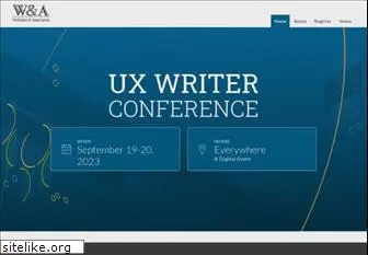 uxwriterconference.com