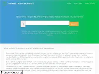 validatephonenumbers.com