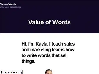 valueofwords.com