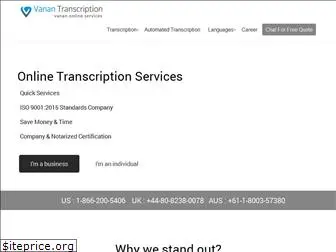 vanantranscription.com